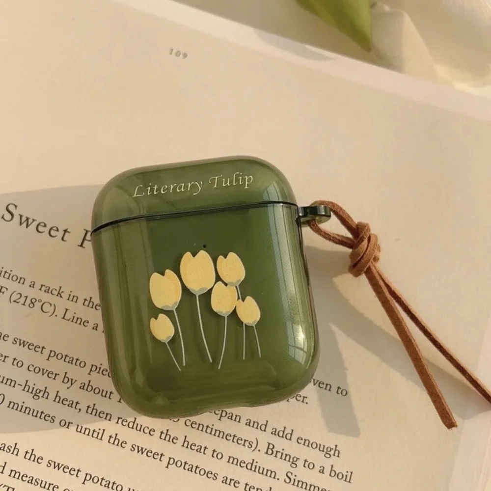 NEW Literary Tulip Apple AirPods Soft‎ Case